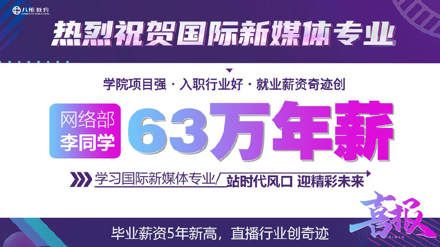八維職業(yè)學(xué)校國(guó)際新媒體專業(yè)短期直播運(yùn)營(yíng)管理實(shí)戰(zhàn)招生